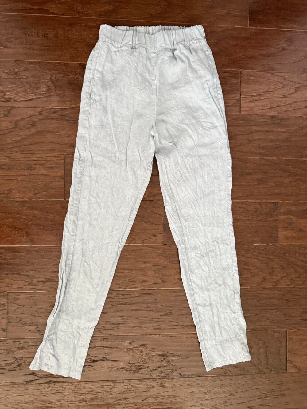 Linenfox Light Blue Linen Pants XS
